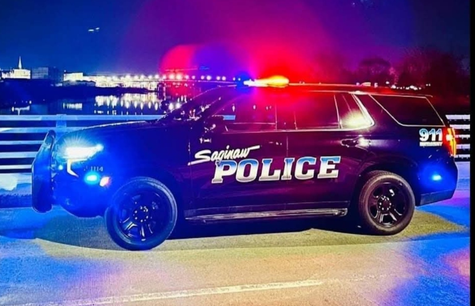 Saginaw police SUV